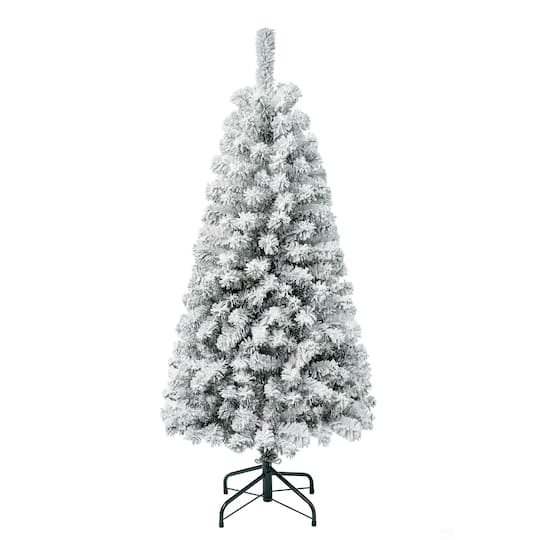 4.5ft. Unlit Flocked Acacia Artificial Christmas Tree